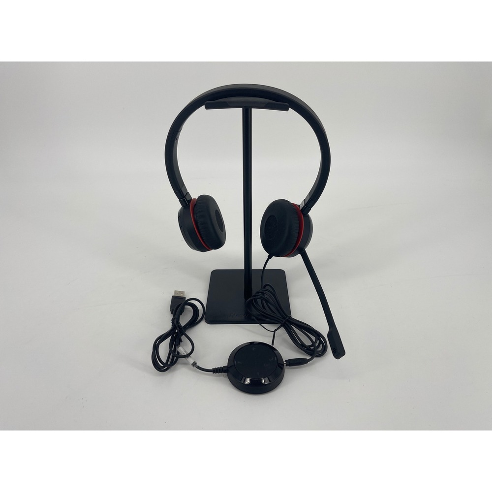 Jabra Evolve 40 Headset Black Wired USB 3.5mm Stereo HSC060 Excellent